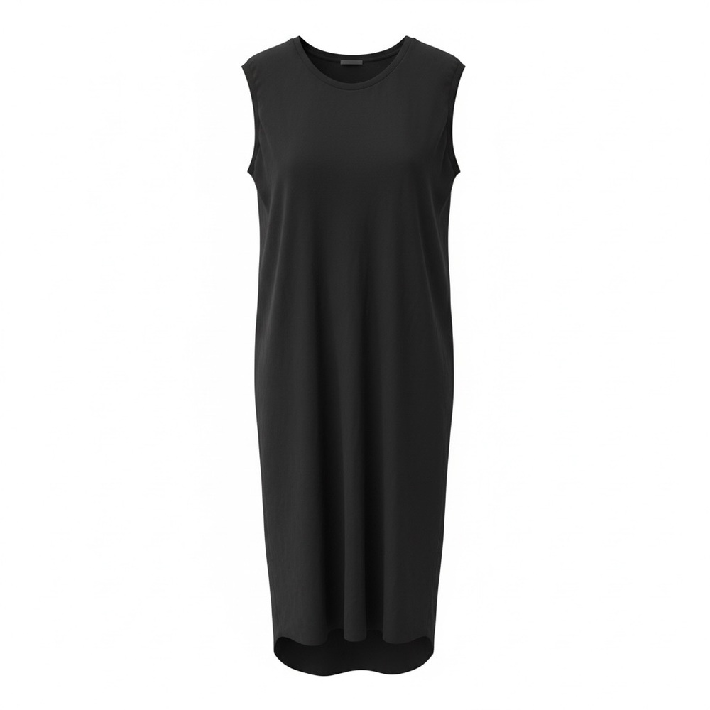 Frank & Eileen Sleeveless Black Perfect Tee Tank Dress with Raw Hem